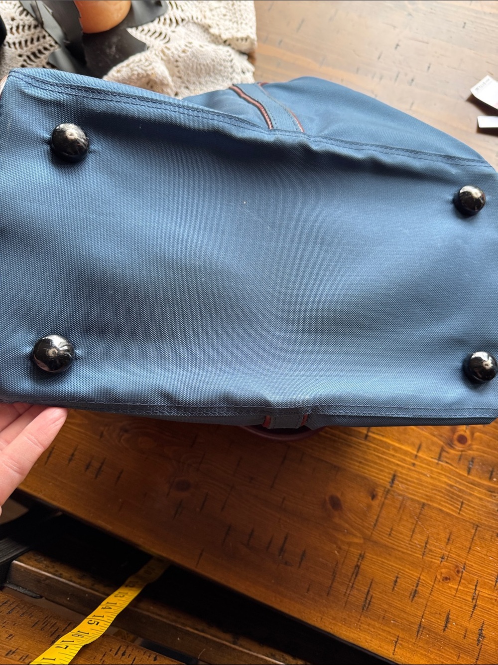 YSL Blue and Brown PURSE/Duffel Bag - Picture 10 of 10